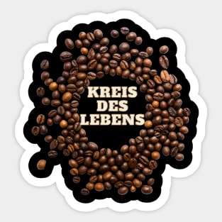 Kreis des Lebens Kaffee Espresso Bohnen Sticker